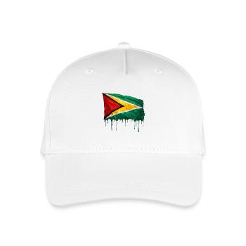 Guyana Flagge Tropfenkunst - Kinder Bio Basecap - Weiß - Vorne