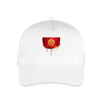 Kyrgyzstan Flagge im Tropfenstil - Kinder Bio Basecap - Weiß - Vorne