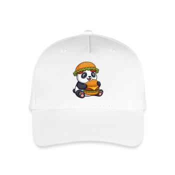 Panda mignon avec un dessin animé Burger - Casquette de baseball bio Enfant - blanc - Devant