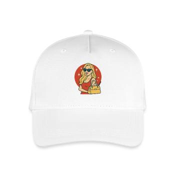 Retro Glam Sunglasses Diva - Organic Kids’ Baseball Cap - white - Front