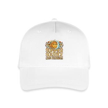 Litha Pagan: Sommersonnenwende, Mittsommer, Mittsommer, Mittsommer. - Kinder Bio Basecap - Weiß - Vorne