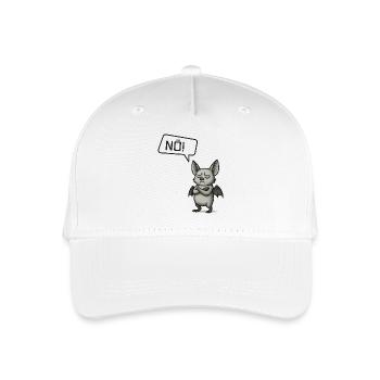 Nö! Fledermaus – Lustiges Design für Sturköpfe - Kinder Bio Basecap - Weiß - Vorne
