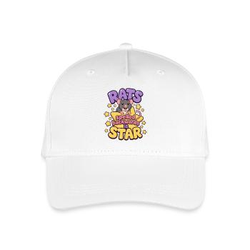Haustierratte: Der kleine Kawaii-Stern - Kinder Bio Basecap - Weiß - Vorne