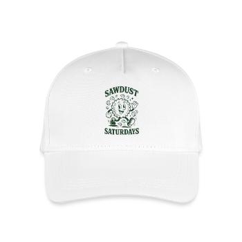 Sawdust on Saturdays | Woodwork DIY - Organic Kids’ Baseball Cap - white - Front