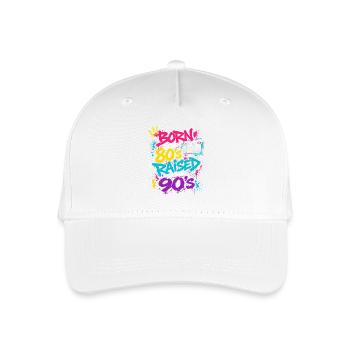 80s Boombox Neon Graffiti - Organic Kids’ Baseball Cap - white - Front