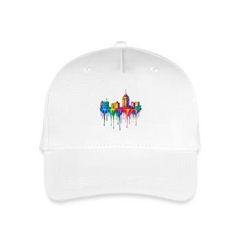 Fresno California Tropfende Farbe - Kinder Bio Basecap - Weiß - Vorne