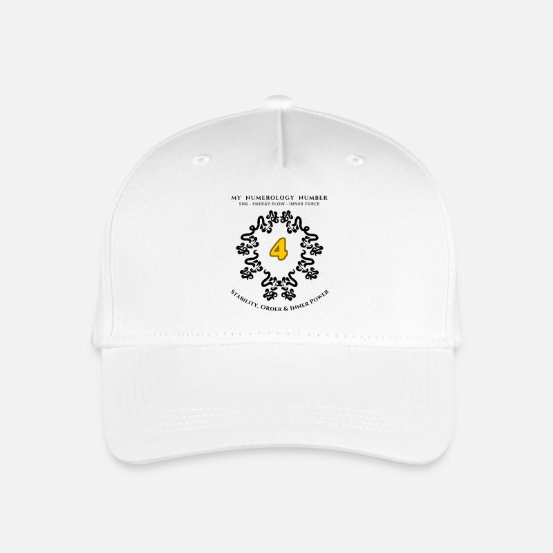 Numéro 4 Symbole de Stabilité, d’Ordre et de Force - Casquette de baseball bio Enfant - blanc