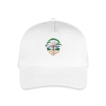 Tree Island Circle Landscape - Organic Kids’ Baseball Cap - white - Front