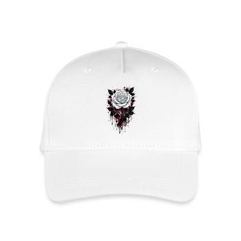 Rose, Rose Blanche, Rose et Fleurs - Casquette de baseball bio Enfant - blanc - Devant