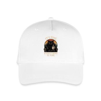 Alles ist Fein: Kater Kaffee - Kinder Bio Basecap - Weiß - Vorne