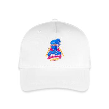 Fille Amante de Jeux Rétro - Casquette de baseball bio Enfant - blanc - Devant