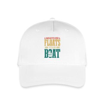 Whatever Floats Your Boat Captain Sail Sailor - Organic Kids’ Baseball Cap - white - Front