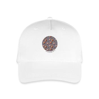 Kreis mit Blaubeermuffins, Blätter und Beeren - Kinder Bio Basecap - Weiß - Vorne