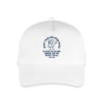 Keep Calm And Open Packs Collect Em All Trading - Organic Kids’ Baseball Cap - white - Front