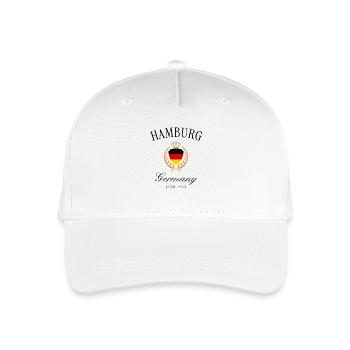 Hamburg Deutschland Wappen Krone – Reise Souvenir - Kinder Bio Basecap - Weiß - Vorne