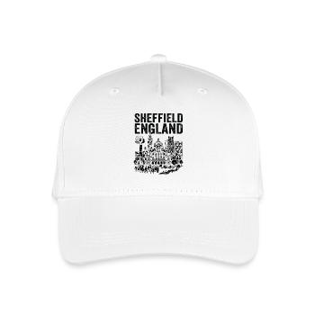 Sheffield England Cityscape Skyline With Local - Organic Kids’ Baseball Cap - white - Front