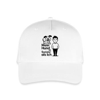 Mein Hund ist sozialer als ich - Kinder Bio Basecap - Weiß - Vorne