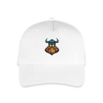 Wikinger Kopf - Kinder Bio Basecap - Weiß - Vorne