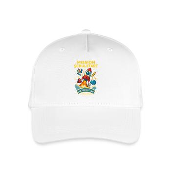 Mission Schulstart 2026 Rakete Einschulung - Kinder Bio Basecap - Weiß - Vorne