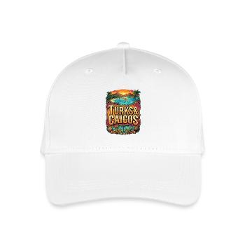 Enseigne rétro Turks & Caicos - Casquette de baseball bio Enfant - blanc - Devant