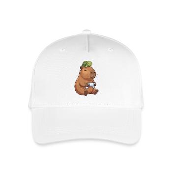 Capybara Game Buddy Duo - Organic Kids’ Baseball Cap - white - Front