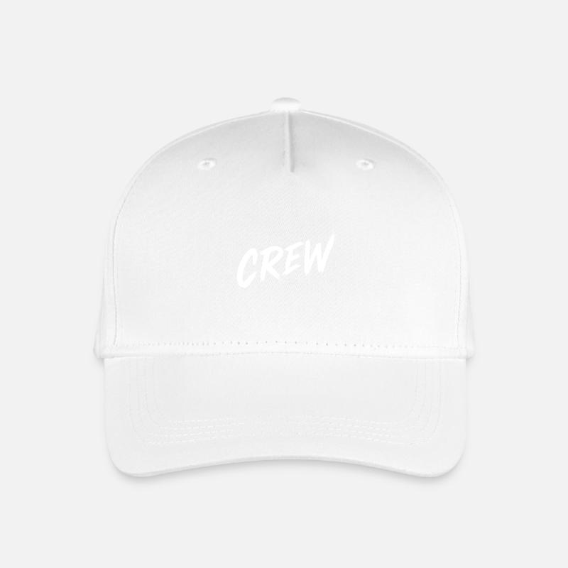 Crew Schriftzug - Kinder Bio Basecap - Weiß