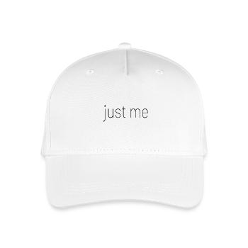 just me Karneval Kostüm Fasching Spruch funny - Kinder Bio Basecap - Weiß - Vorne