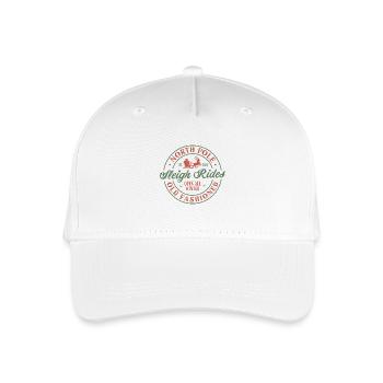 North Pole Sleigh Rides - Organic Kids’ Baseball Cap - white - Front