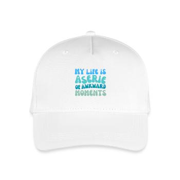 Mein Leben ist eine Reihe von unangenehmen Momenten - Kinder Bio Basecap - Weiß - Vorne