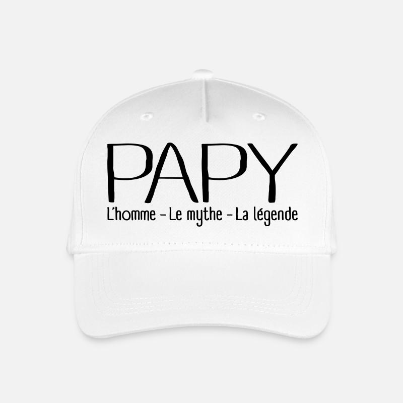 Papy Légende - Casquette de baseball bio Enfant - blanc