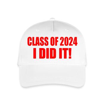 Class of 2024 - Kinder Bio Basecap - Weiß - Vorne