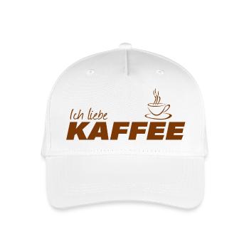 ICH LIEBE KAFFEE - Kinder Bio Basecap - Weiß - Vorne
