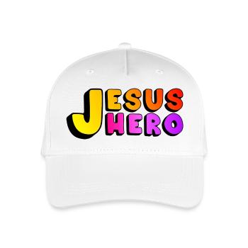 Jesus Hero - Organic Kids’ Baseball Cap - white - Front