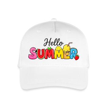 Hallo Sommer-Frutti-Briefe - Kinder Bio Basecap - Weiß - Vorne