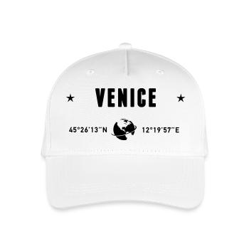 Venice Italy Coordinates Gps Globe - Organic Kids’ Baseball Cap - white - Front
