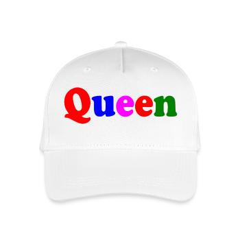 QUEEN - Kinder Bio Basecap - Weiß - Vorne