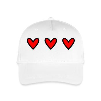 VALENTINE'S DAY. BACHELORETTE PARTY. I LOVE YOU. I LOVE YOU - Organic Kids’ Baseball Cap - white - Front
