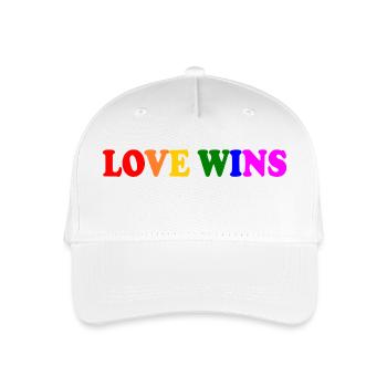 Love wins - Organic Kids’ Baseball Cap - white - Front