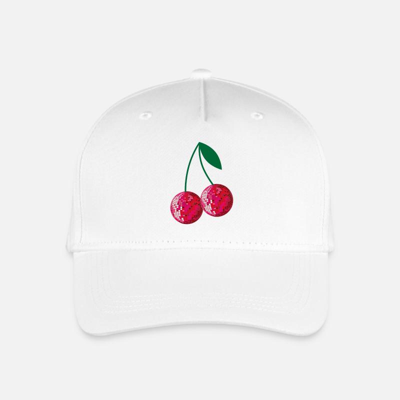 Disco-Kirschen - Kinder Bio Basecap - Weiß