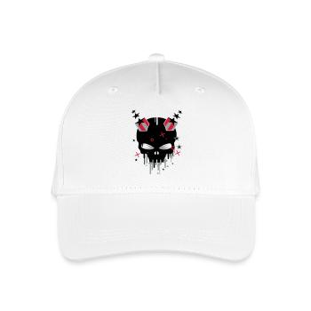 Teufel Skull mit Sternenhörner - Kinder Bio Basecap - Weiß - Vorne