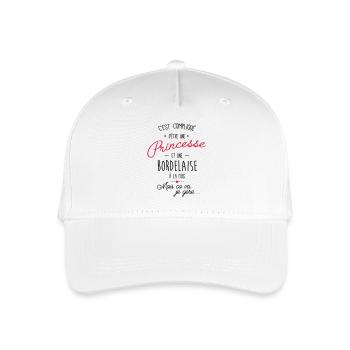 princesse et bordelaise - Casquette de baseball bio Enfant - blanc - Devant