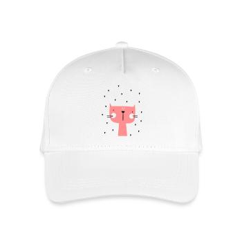 Katze mit Herzen - Kinder Bio Basecap - Weiß - Vorne