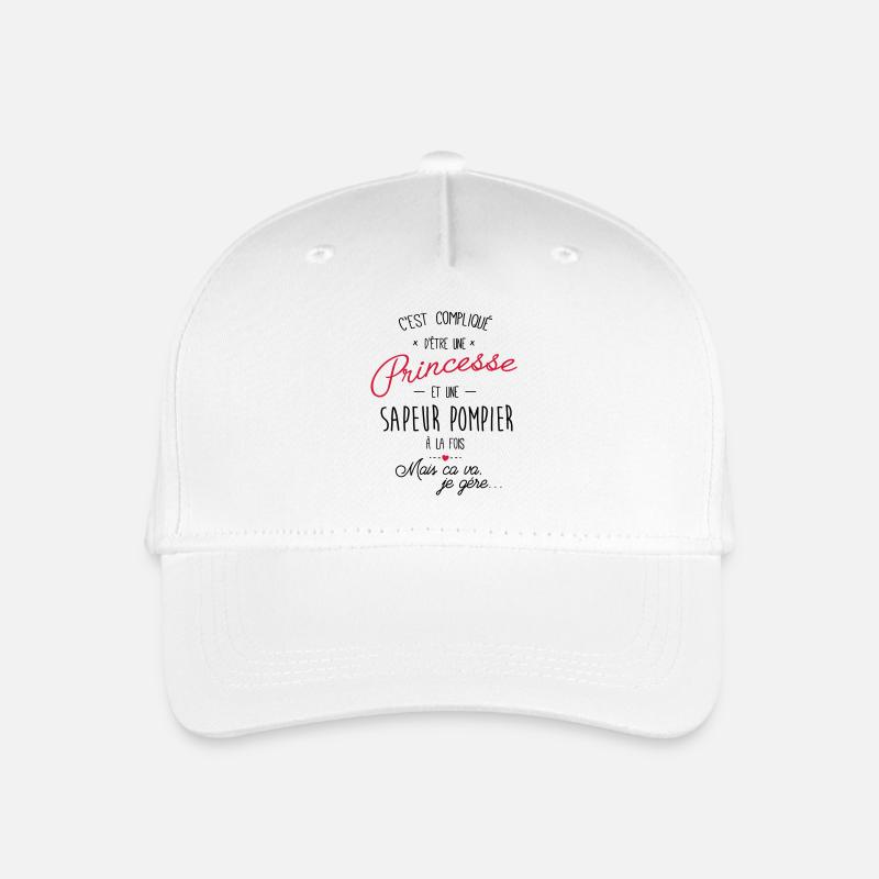 Princesse et sapeur pompier - Casquette de baseball bio Enfant - blanc