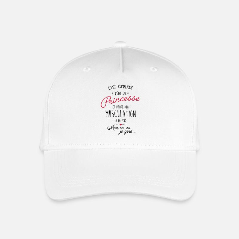 princesse et Musculation - Casquette de baseball bio Enfant - blanc