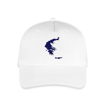 Griechenland - Kinder Bio Basecap - Weiß - Vorne