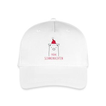 Frohe Weihnachten I Schweinachten Schwein Sau - Kinder Bio Basecap - Weiß - Vorne