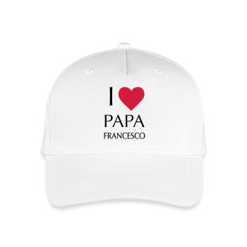 I LOVE DAD FRANCESCO - Organic Kids’ Baseball Cap - white - Front