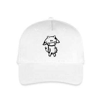 Kuh - Kinder Bio Basecap - Weiß - Vorne