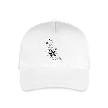 Filigranes und feminines Tribal mit Blumen. - Kinder Bio Basecap - Weiß - Vorne