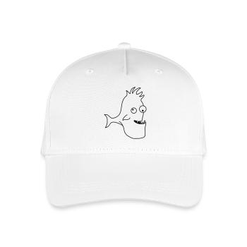 Stupid Crazy Comic Fish - Organic Kids’ Baseball Cap - white - Front